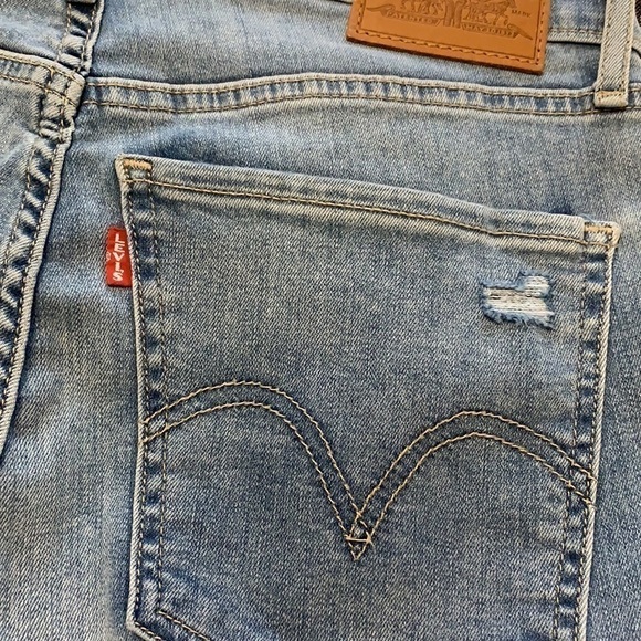 LEVI’S PREMIUM Mile High women’s distressed jeans light wash 5 pockets size 28 - Picture 10 of 16